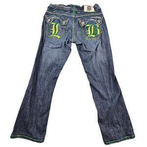 Laguna Beach Jean Co. Men's Skull Button Flap Pocket Straight Leg Jeans Size 32